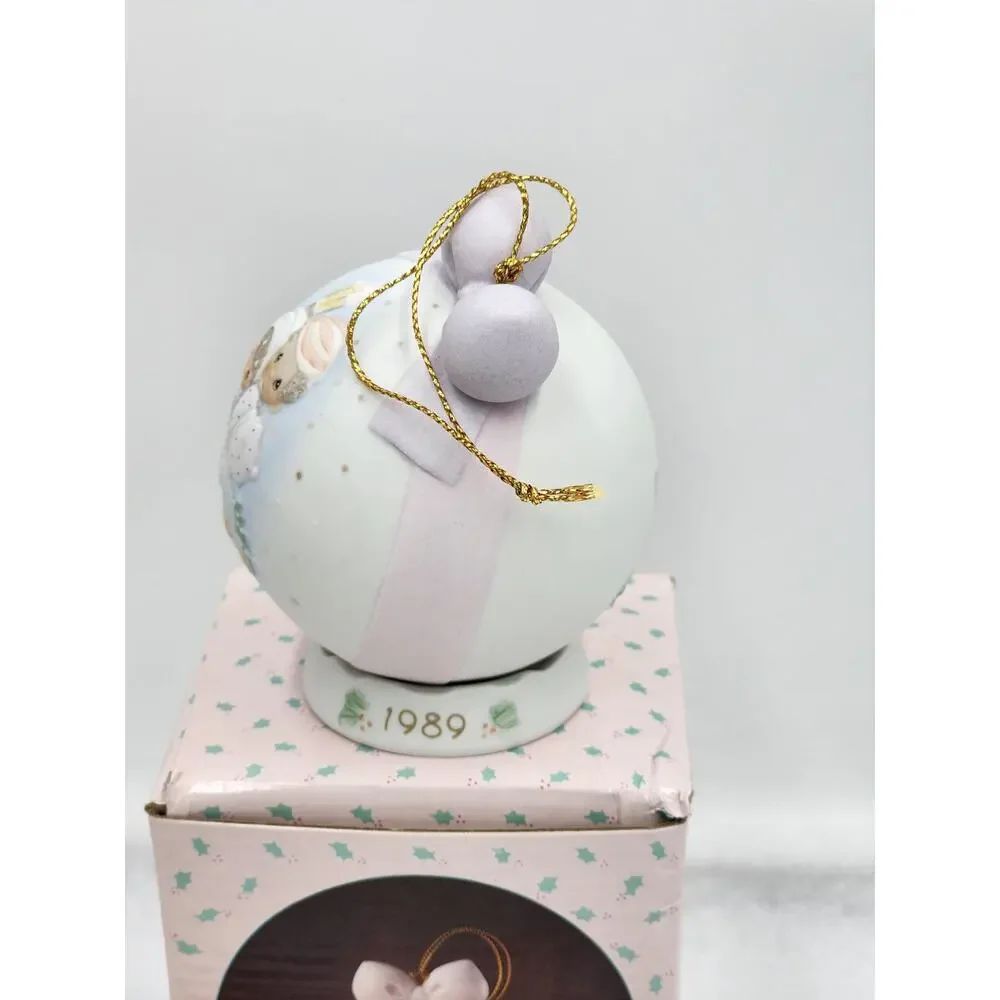 Precious Moments Peace On Earth 1989 Ornament Christmas Decor Vintage W/Box Tags